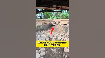 Loose Rail Track,Line jumped,Train Thought High speed #broken #train #railtrack #jump #shorts #risk
