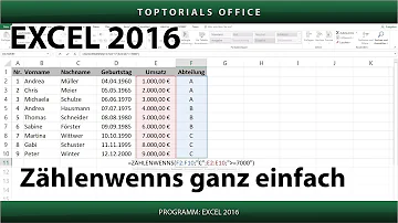 Wie kann ich in Excel Namen zahlen?