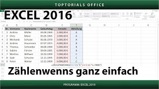 Zählenwenns ganz einfach (Excel) - YouTube