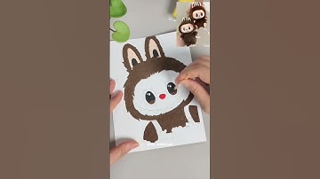 how to draw labubu 🤎✨💖 #cute #labubu #shorts #viral