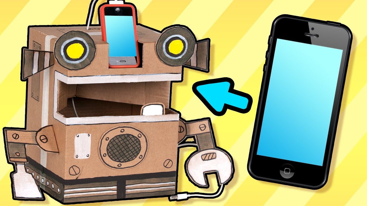 Cardboard Robot Phone Charger - Craft Ideas with Boxes | DIY on Box