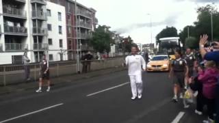 Olympic torch relay in berkshire