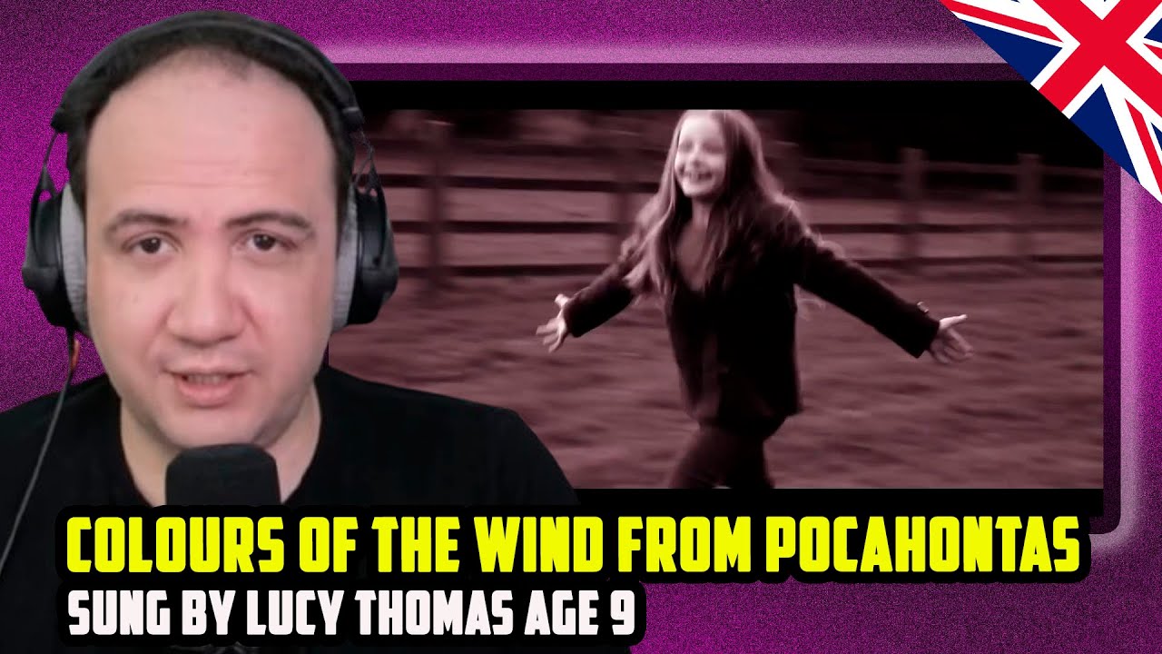 🇬🇧 «Цвета ветра» из сказки «Покахонтас» в исполнении Люси Томас (9 лет) | РЕАКЦИЯ УЧИТЕЛЯ ПОЛА