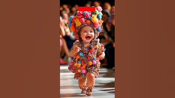 AI👶Baby Rampwalk with candy🍭&chocolate🍫costume🍬Kids fashion show #baby #aifashion #cute #shorts #ai