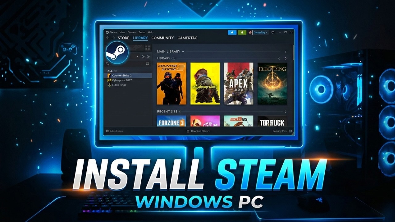 How to Download & Install Steam on Windows PC - YouTube