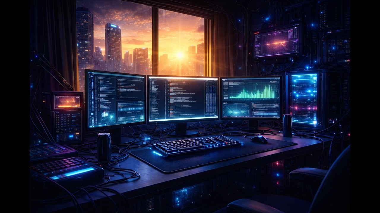 Sunrise Terminal ⚡ Dark Techno Coding Music