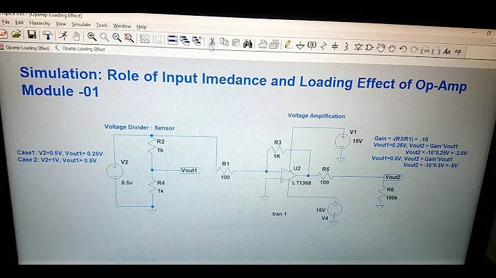 LT Spice - Input Impedance & Op-Amp Loading Effect (Mod-01) Simulation