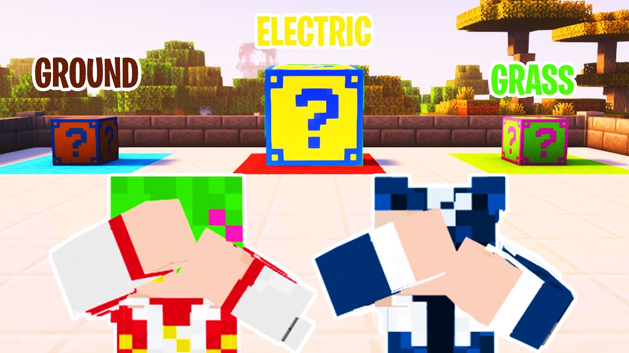 KITA MEMILIH LUCKY BLOCK SECARA RANDOM SESUAI TIPENYA  - MINECRAFT COBBLEMON