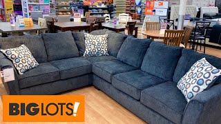 BIG LOTS SHOP WITH ME SOFAS COUCHES ARMCHAIRS KITCHEN DINING TABLES SHOPPING STORE WALK THROUGH