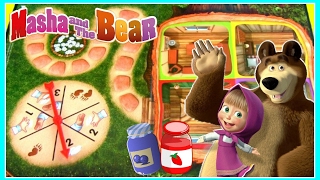 Masha and The Bear Move The Mess Game!  Masha &amp; The Bear Board Game!  FUN Game Night For Kids!