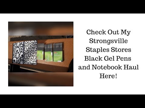 Check Out My Strongsville Staples Stores Black Gel Pens And Notebook Haul Here!