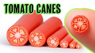 DIY Polymer clay Tomato Cane Tutorial. Miniature Tomatoes