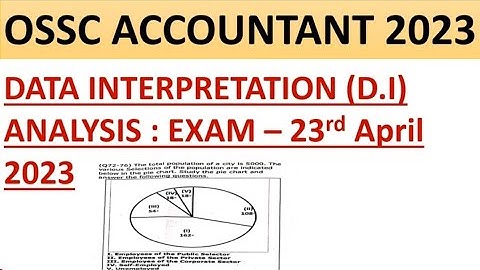 OSSC Accountant 2023 Exam Answer Key | OSSC Accountant 2023 DI Solutions