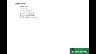 Chapter 12, Video 1, Chapter Introduction: Learning curves