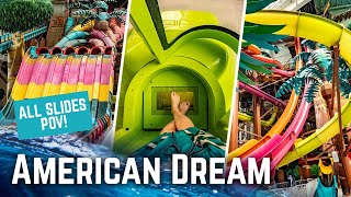 DreamWorks Water Park - All Waterslides POV | America's Largest Indoor Waterpark