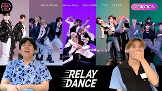 [REACTION] RELAY DANCE (SEVENTEEN, Stray Kids, ENHYPEN, TXT, ATEEZ) | คาแรคเตอร์แต่ละวงคือชัดเว่อ!!