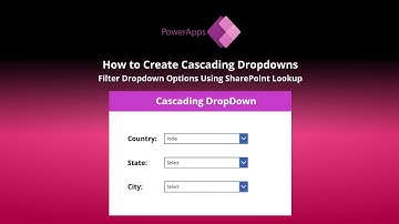 Power Apps Cascading Dropdown with SharePoint Lookup Column | Step-by-Step Tutorial