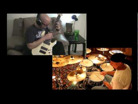 8 String Guitar Tapping - La Jolla And Drum Collab - YouTube