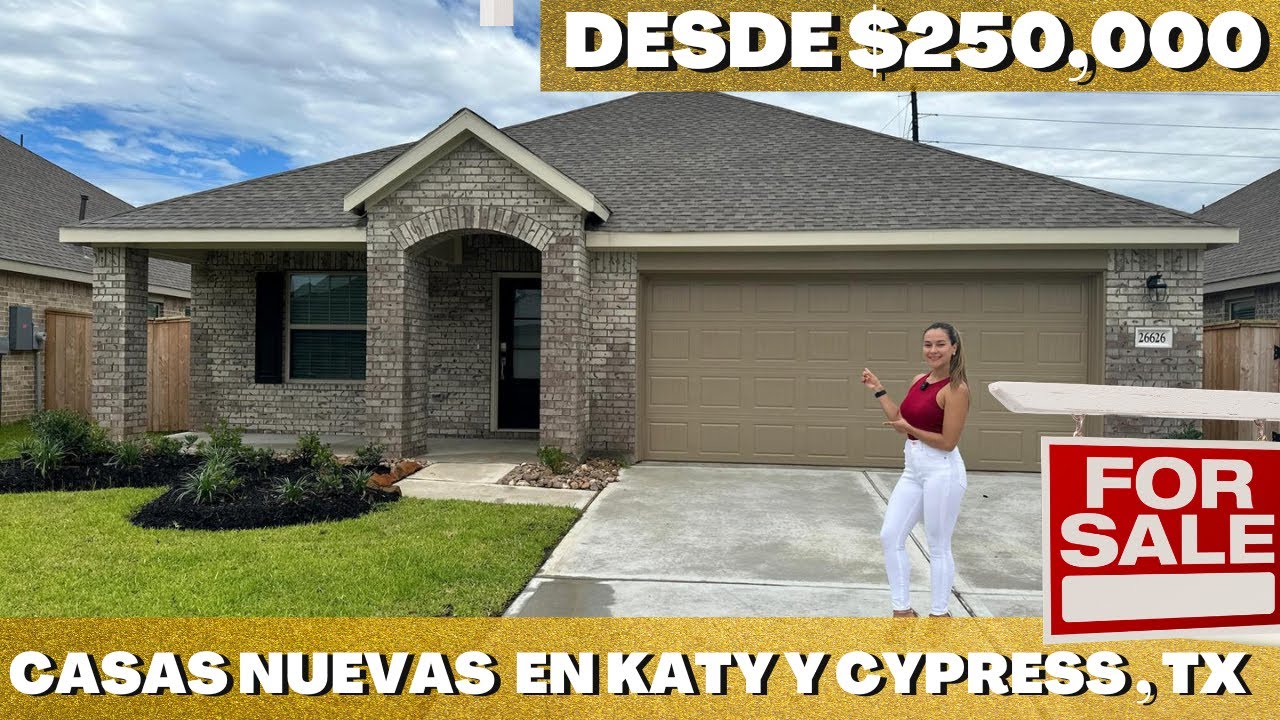 Increíbles oportunidades de casas NUEVAS BARATAS en Katy y Cypress, con intereses bajos del 4.25%