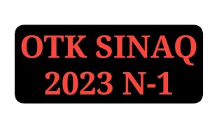 Otk Sınaq 2023 N-1