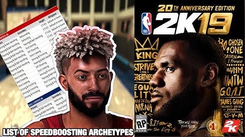 LIST OF ALL SPEEDBOOSTING ARCHETYPES IN NBA 2K19!!+SECRET WINGSPAN TO HAVE MAX BALL CONTROLL!!