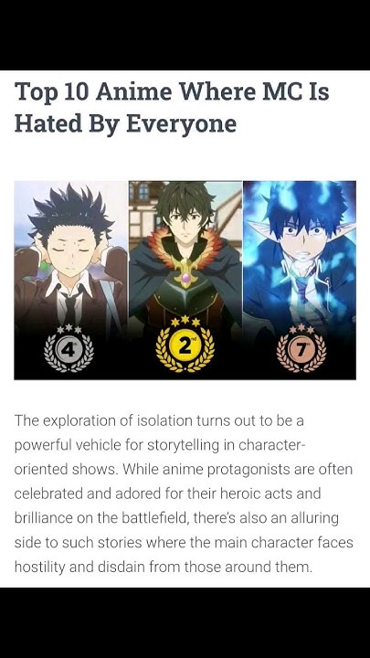 Top 10 Anime Where MC is Hated By Everyone #shorts #anime #animeedit # - Anime Where Mc Is Hated By Everyone