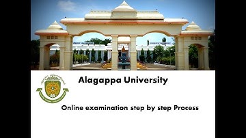 Alagappa University Online Examination instructions/demo video/2020
