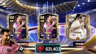 TOTS MESSI PACKED! & ZIDANE INSANE TOTS PACK OPENING | MAKING 1.5 BILLION COINS | FC MOBILE TEAM