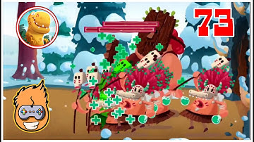 Dino Bash 😱 Dinosaurs vs Cavemen Tower Defense Wars  Level 73 💣 GamePlay #22