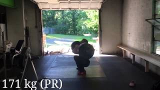 171 kg 377 lbs Clean