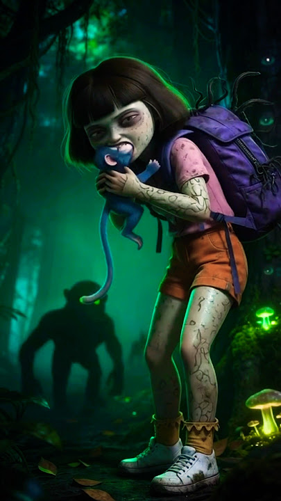 wtf r u doing, Dora?!?😱 #cartoon #horror #creepy #dora #anime