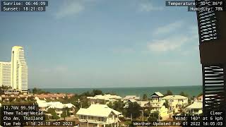 Cha Am Ocean Time Lapse Video 20220202