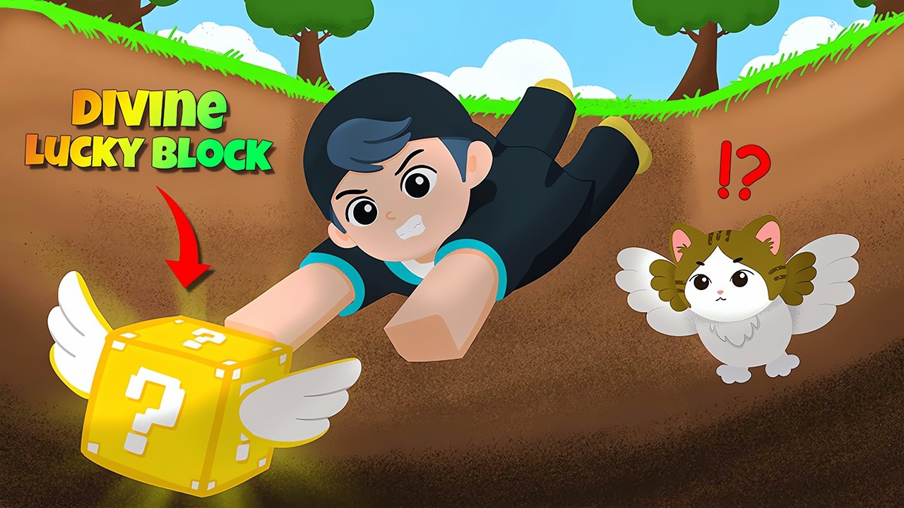 SERU!! Jatuh ke Lubang Terdalam & Pecahkan Lucky Block OP | Fall down a hole for Brainrots Indonesia