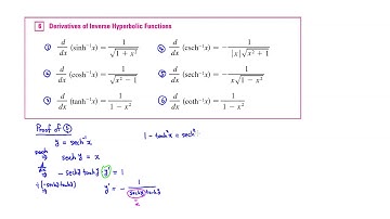 Derivatives of Inverse Hyperbolic Functions