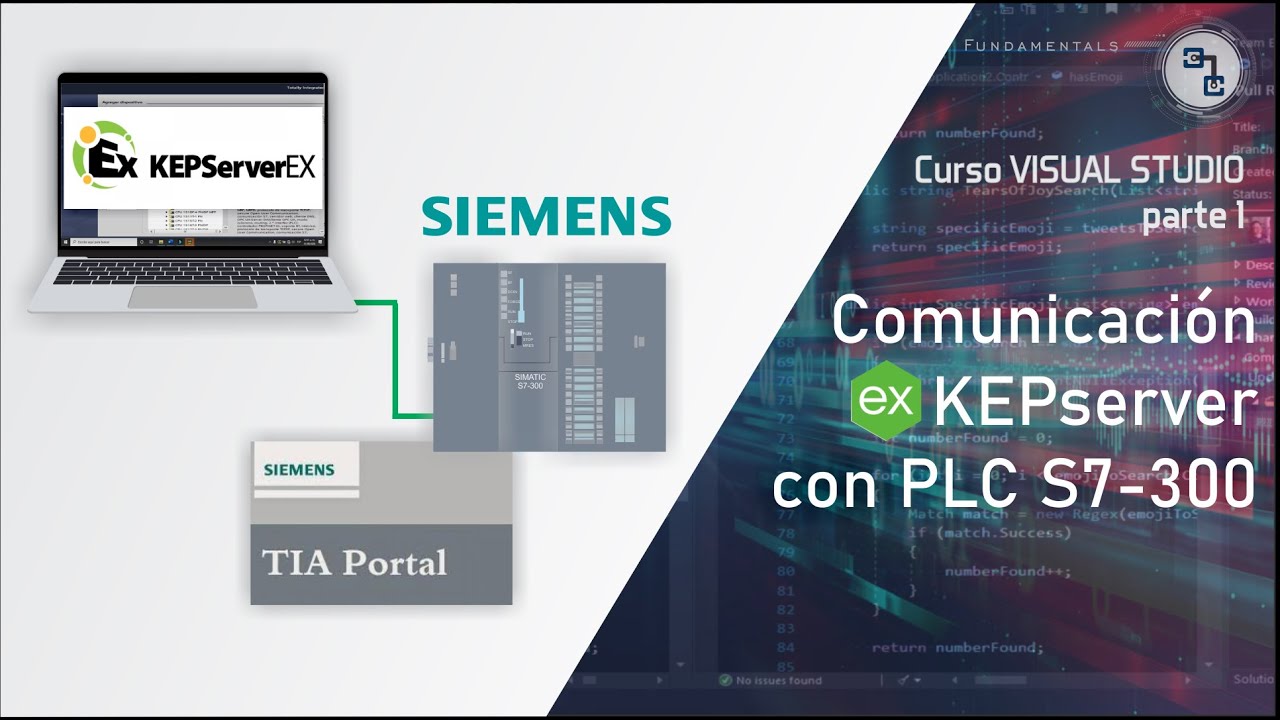 Comunicación KEPserver con TIA PORTAL| CURSO DE VISUAL STUDIO PARTE 1 | ICMA