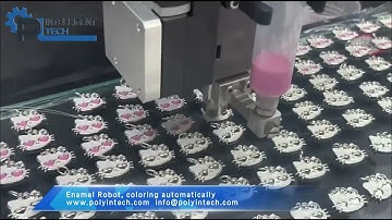Enamel robot Intelligent visual Automatic coloring and dispensing Machine #enamel #badges #coin