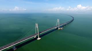 puente maritimo en china: 55 km sobre mar abierto