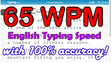 You Typed the 1 Minute Typing Test. Your Speed was 65 WPM With 100% accuracy! ⌨ #raushantypingmaster