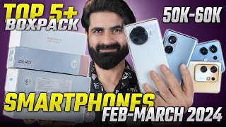 Top 5+ BoxPack Phone 50K to 60K|Curved Display,8/256GB,Fast Charging & Better Camera |Feb-March 2024