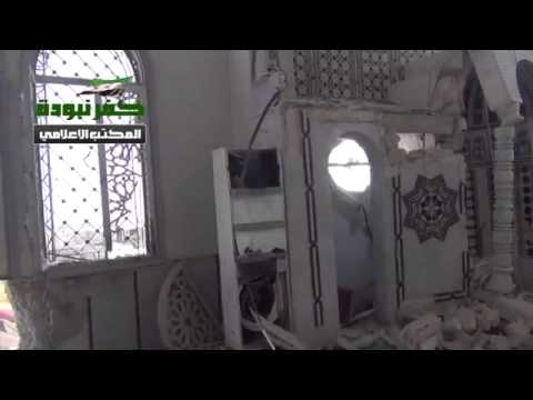 21 5  أوغاريت حماة اثار الدمار في مسجد كفرنبودة الكبير