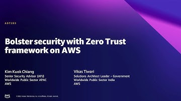 AWS Summit New Delhi 2022 - Bolster security with Zero Trust framework on AWS (ADT203)