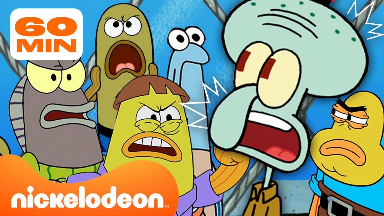Bob L’éponge | Tous les clients du Crabe Croustillant en colère et déçus | 1 heure | Nickelodeon