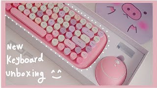 💕 Unboxing Pink MofII Candy Wireless Keyboard + Typing ASMR | Aesthetic iPad/ PC accessories screenshot 4