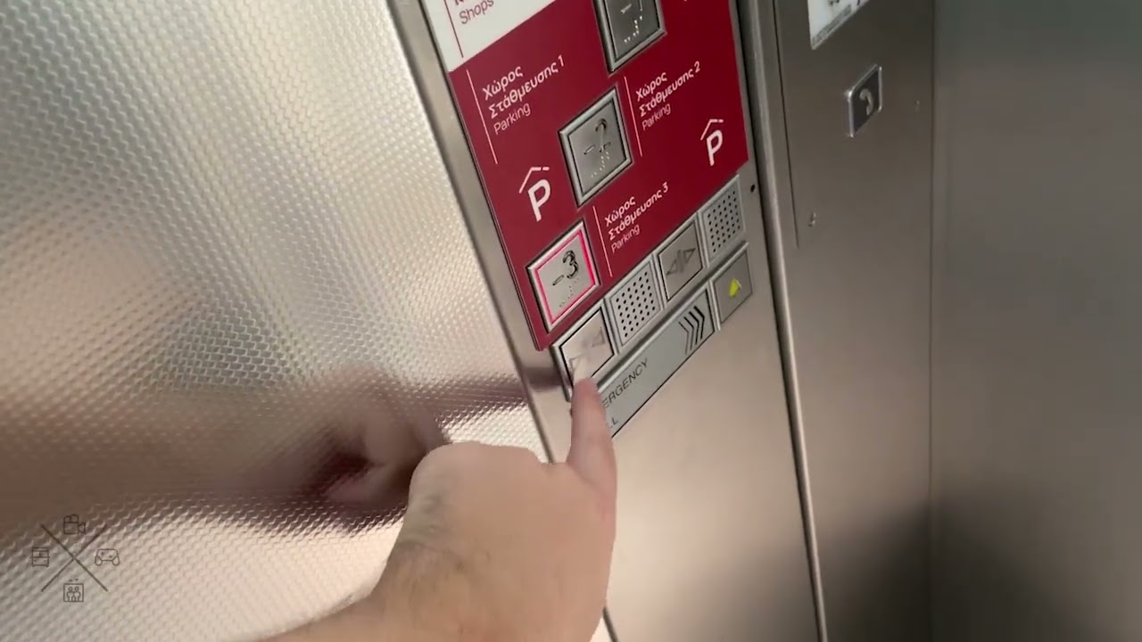 2004 ThyssenKrupp EVOLUTION MRL traction elevators @ The Mall Athens, Maroussi, Greece.