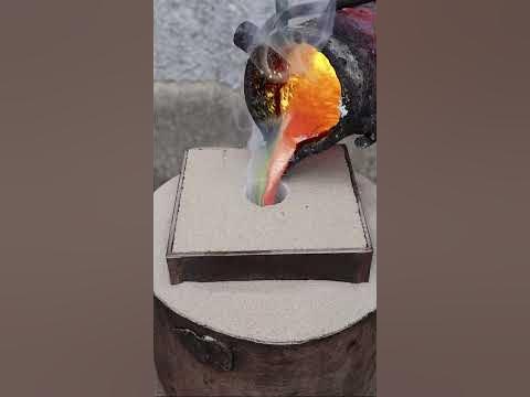 making-n8-ball-out-of-nails-sand-casting