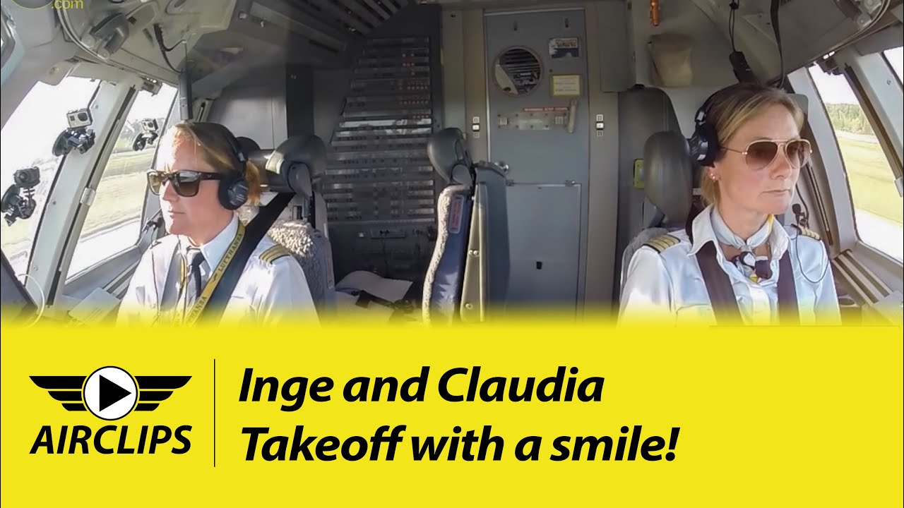 Captain Inge and F/O Claudia in Action: LH Cargo MD-11F Cockpit Takeoff ...