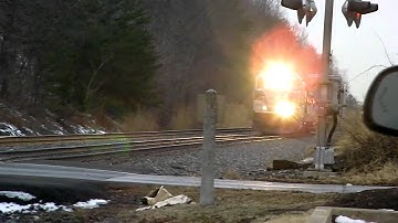 MARC Engine 71 GP39 Pulling Hard Through Montevideo Road
