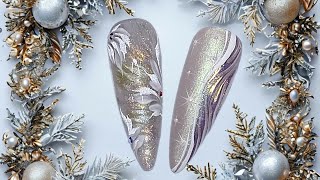 :      2025. /Delicate New Year's manicure 2025