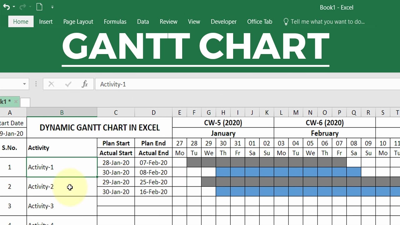 How To Create A Gantt Chart In Excel Free Template And Instructions ...