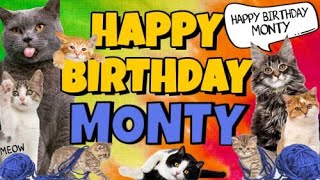 Happy Birthday Monty Crazy Cats Say Happy Birthday Monty Very Funny